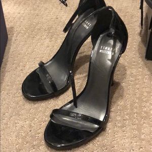 Stuart Weitzman Nudist Black Patent Shoe